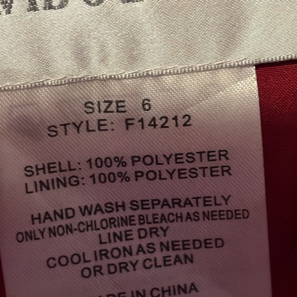 David's Bridal Strapless Apple Red Dress - Picture 7 of 7